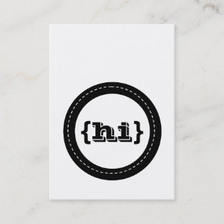 Hi Retro Cercles Vertical Chubby Carte de visite