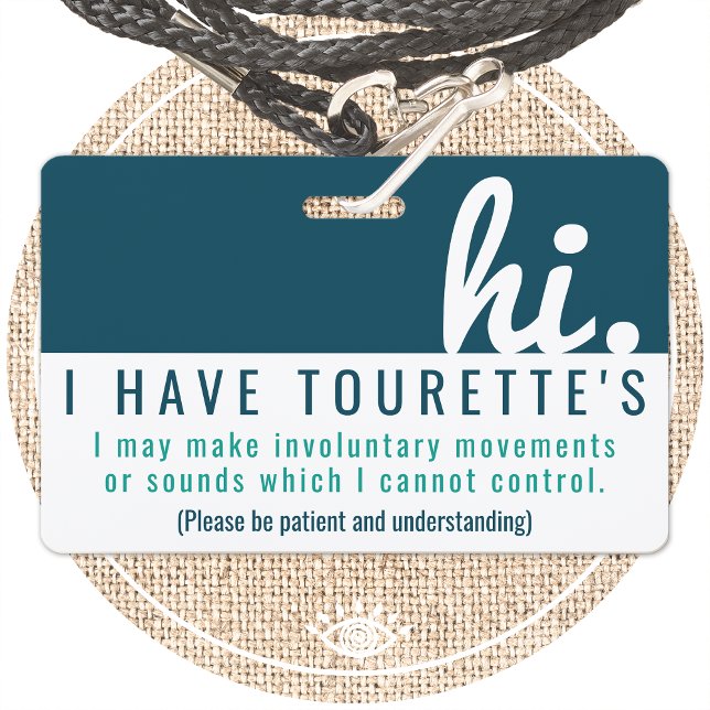 hi tourette syndrome patience pvc badge (Créateur téléchargé)