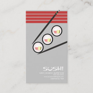 Hibachi Japon Asiatique Sushi Logo Carte de visite