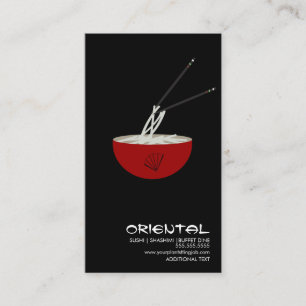 Hibachi Japon Asiatique Sushi Ramen Logo Carte de