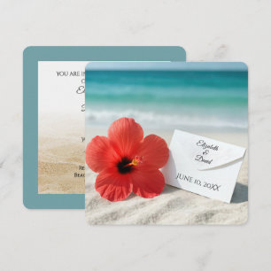 Hibiscus Beach Mariage Invitation Dans Le Sable
