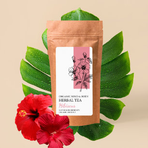 Hibiscus bio Herbal Tea Étiquette