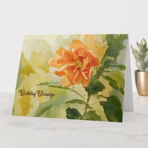 Hibiscus de corail - Carte d'anniversaire