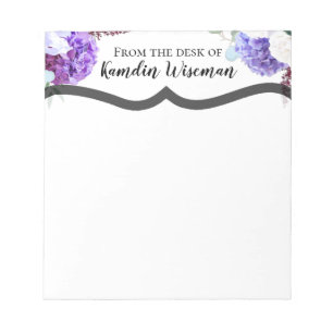 Hibiscus de Lavande de Bloc-notes personnalisé en