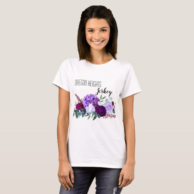 Hibiscus de T-shirts d'affaires personnalisés sur (Devant entier)