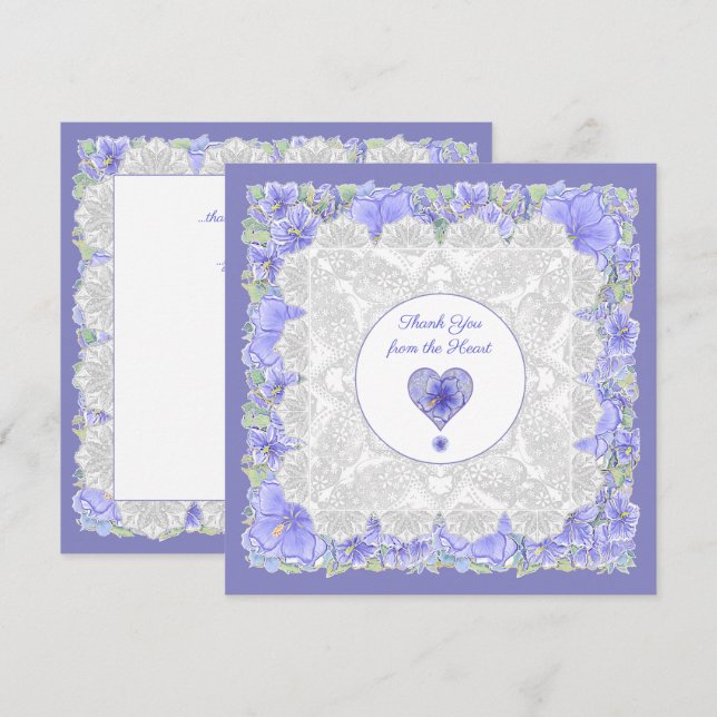 Hibiscus & dentelle BLEU (Devant / Derrière)