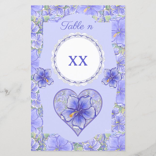 Hibiscus & dentelle BLEU (Dos)