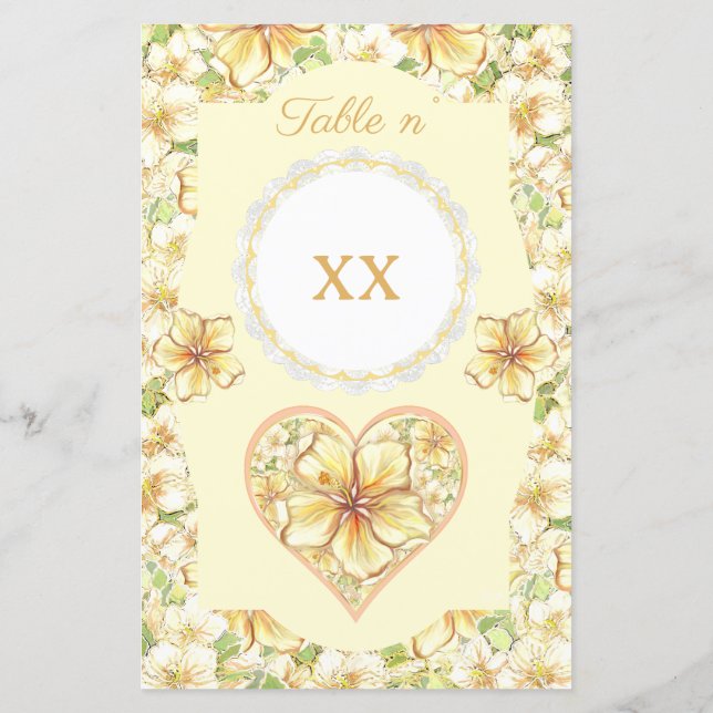 Hibiscus & dentelle JAUNE (Dos)