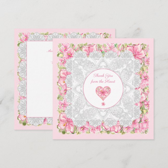 Hibiscus & dentelle PINK (Devant / Derrière)