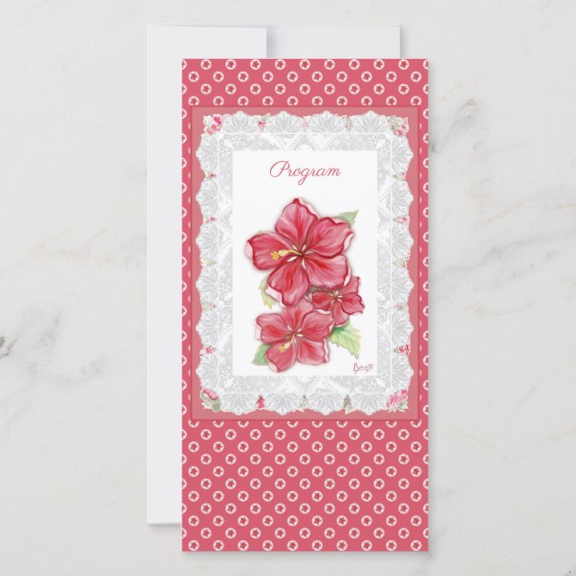 Hibiscus & dentelle RED (Dos)