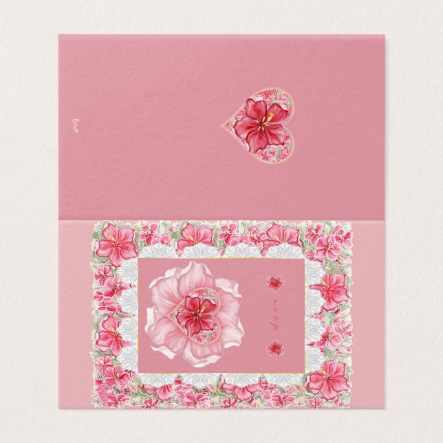 Hibiscus & dentelle RED (Outside Unfolded)