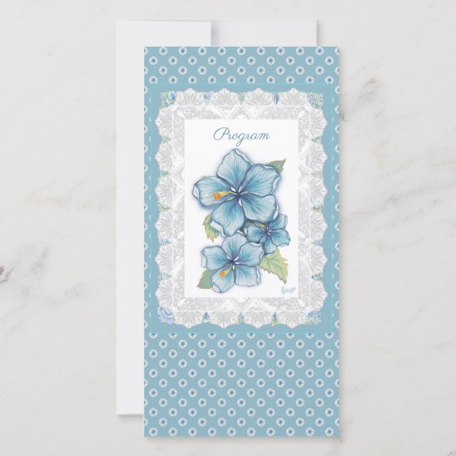 Hibiscus & dentelle TURQUOISE (Dos)