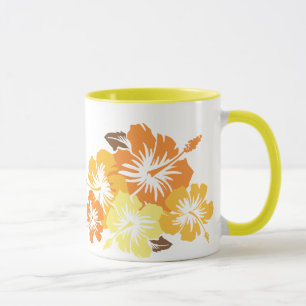 "Hibiscus épique" en Mug orange