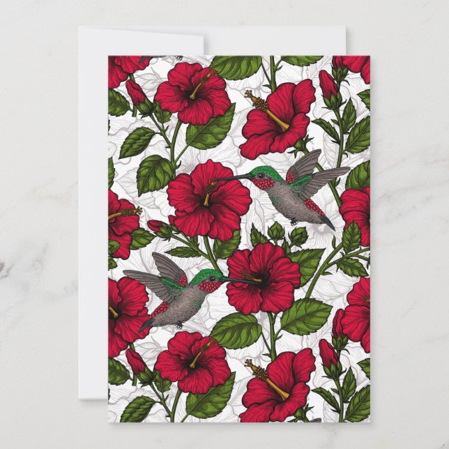 Hibiscus et colibris (Devant)