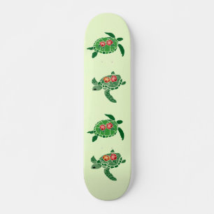 Hibiscus fleur tortue de mer skateboard