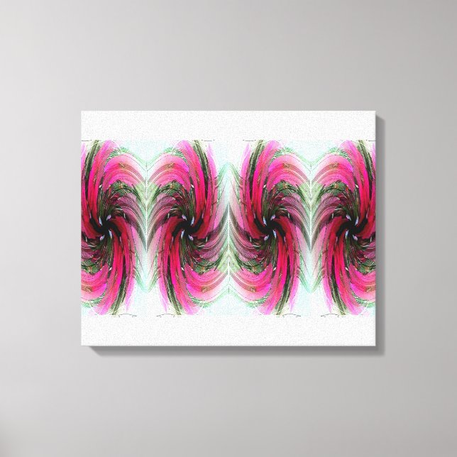 Hibiscus Flower Swirl X 4 Toile Enveloppée (Recto)