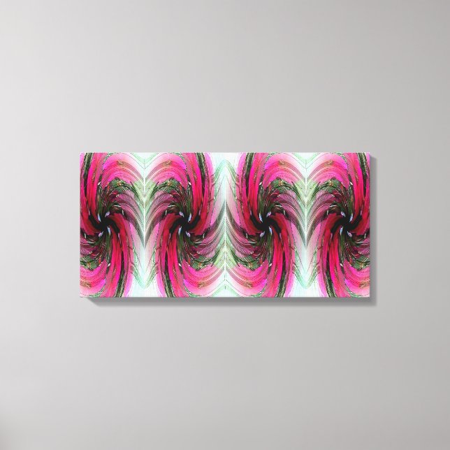 Hibiscus Flower Swirl X 4 Toile Enveloppée (Recto)