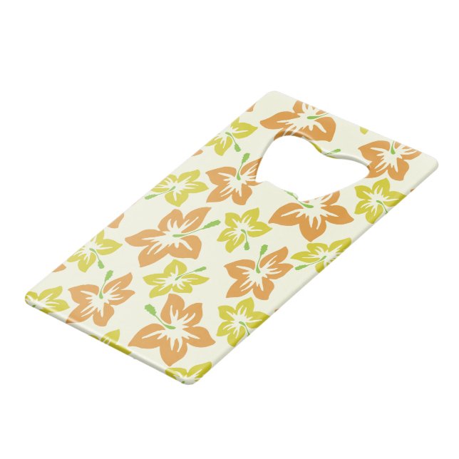 Hibiscus jaune, Hibiscus orange, Motif floral (Devant Angle)