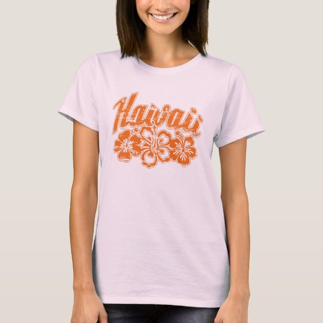 Hibiscus Orange Hawaii - T-shirt (Devant)
