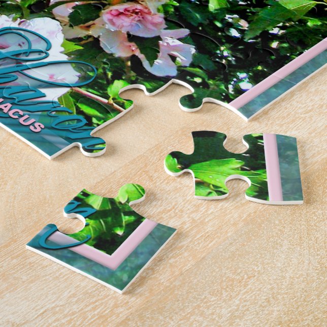 Hibiscus rose roux puzzle (Côté)