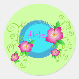 hibiscus rose - Sticker