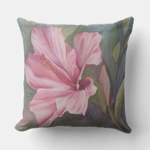 HIBISCUS ROSE TROPICAL COUSSIN EXTÉRIEUR