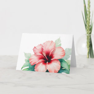 Hibiscus rouge hawaïen avec Monstera Hawaii Love
