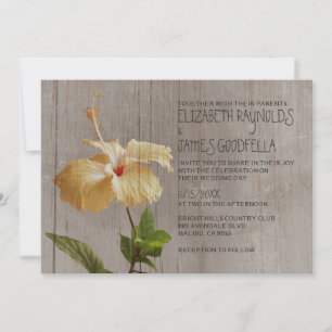 Hibiscus Rustique Invitations de mariage