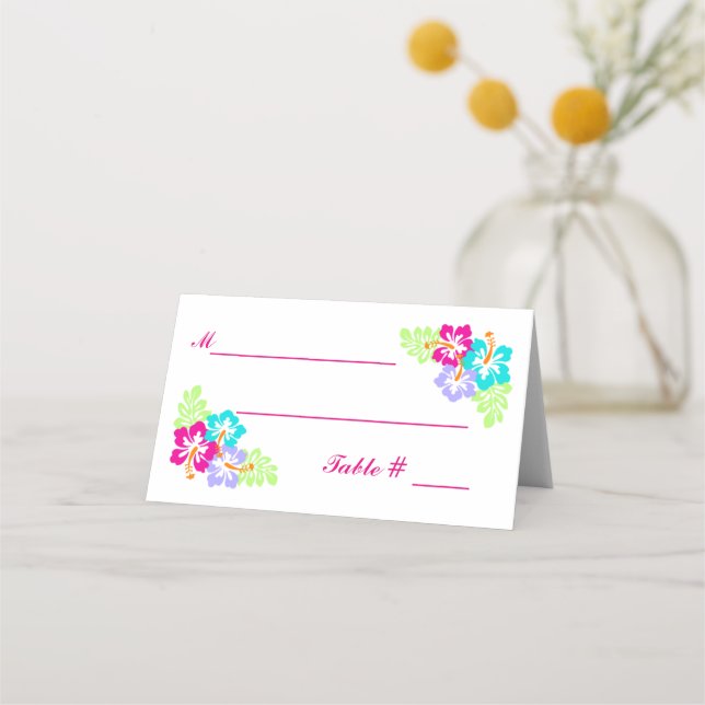 Hibiscus tropical - Cartes d'escorte (Devant)