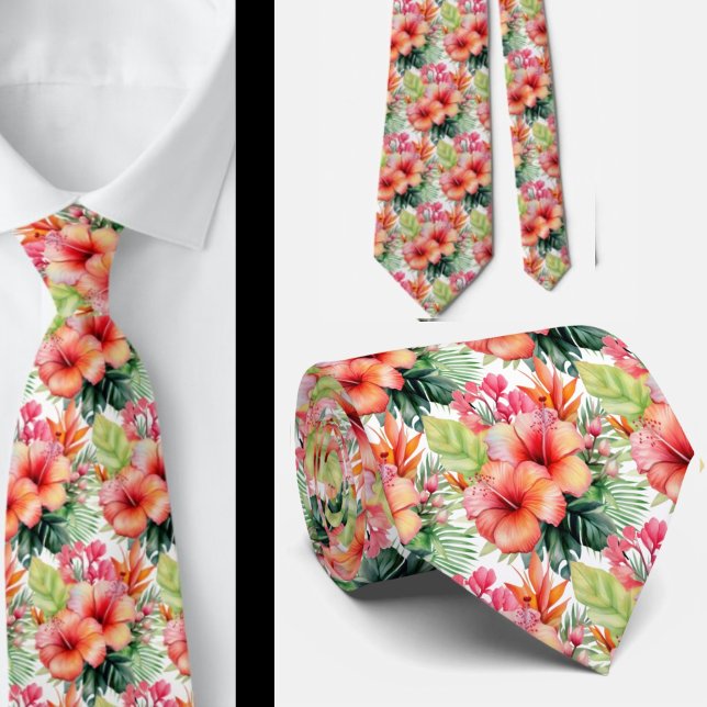 Hibiscus tropical Cravate d'été (Créateur téléchargé)