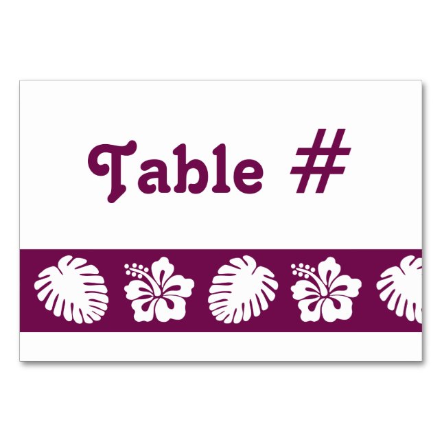 Hibiscus tropical dans la carte à vin (Devant)