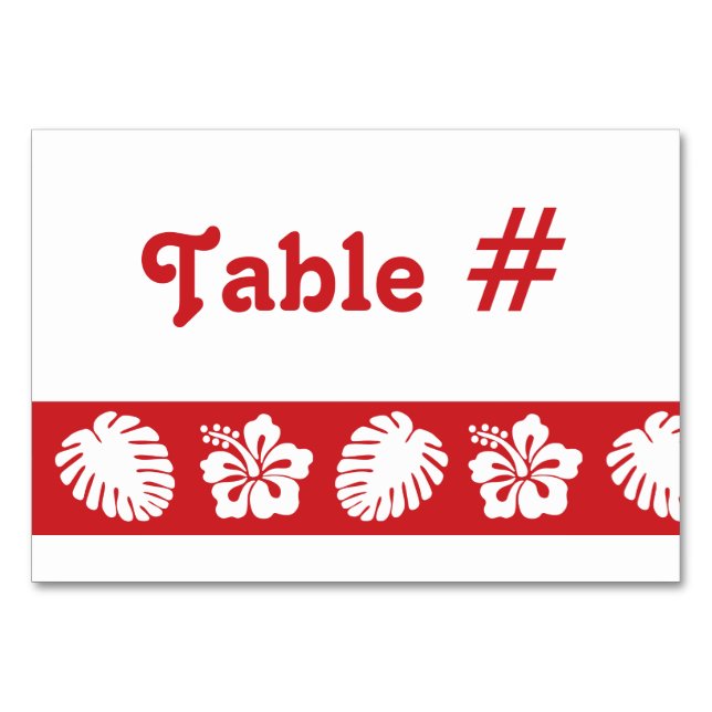 Hibiscus tropical dans la carte de table cerise (Devant)
