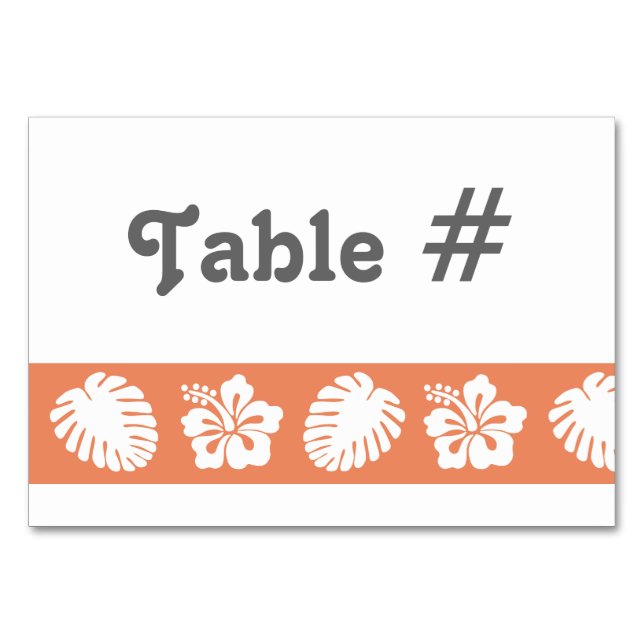 Hibiscus tropical dans la carte de table corail (Devant)