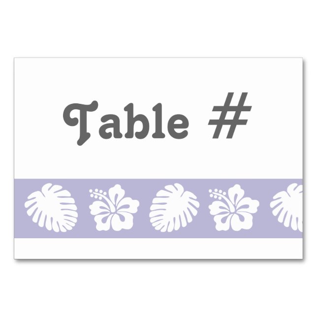 Hibiscus tropical dans la carte de table Lavender (Devant)