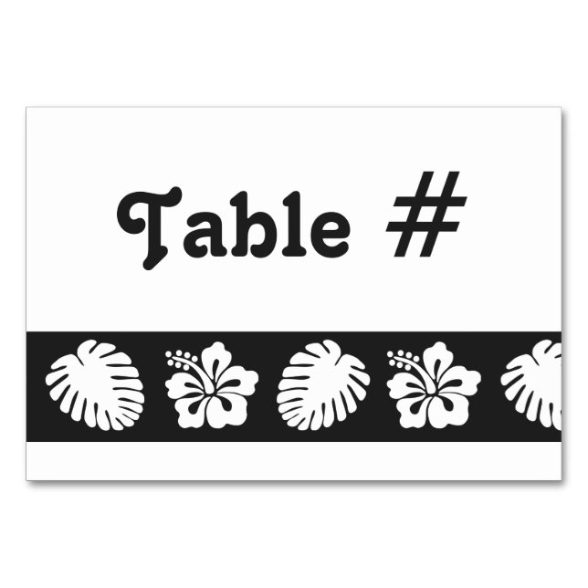 Hibiscus tropical dans la carte de table noire (Devant)