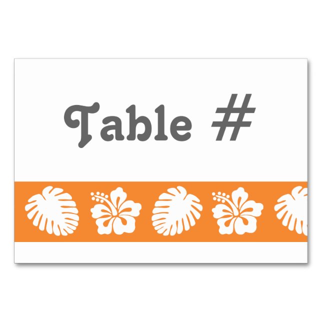 Hibiscus tropical dans la carte de table orange (Devant)