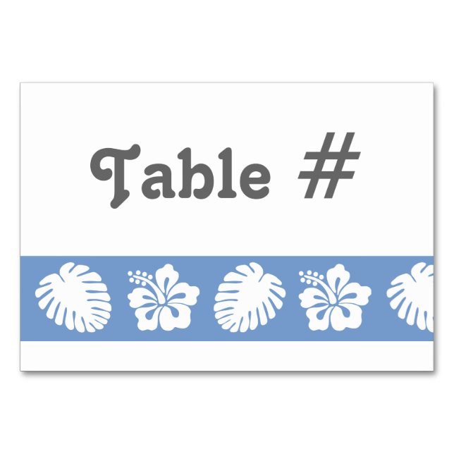 Hibiscus tropical dans la carte de table Periwinkl (Devant)