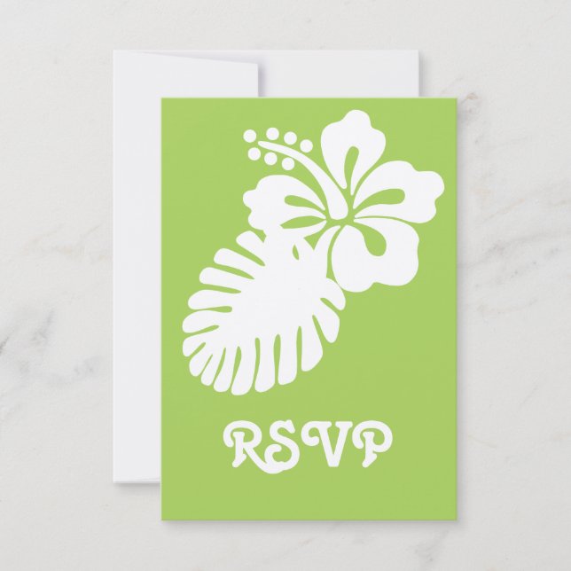 Hibiscus tropical dans la carte RSVP Peridot (Devant)