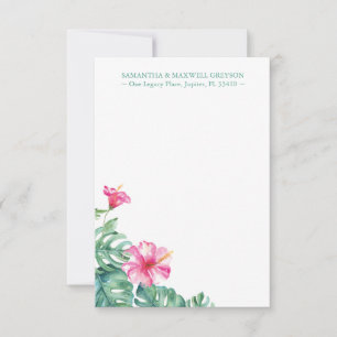 Hibiscus Tropical Flower Cartes pour notes personn