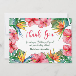 Hibiscus tropical Hawaiian Birthday Carte de remer