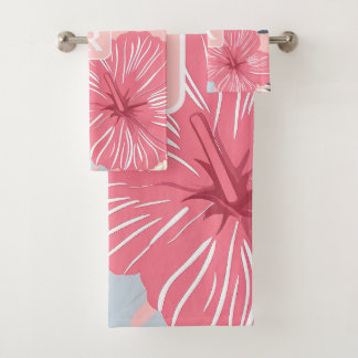 Hibiscus tropical Monogramme personnalisé