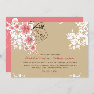 Hibiscus tropical Pink Luau Beach Invitation de ma