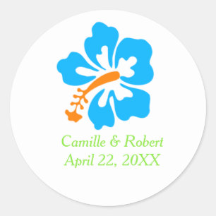 Hibiscus tropical - Stickers Cercle Mariage