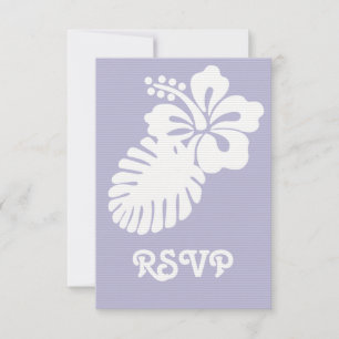 Hibiscus tropicaux en Lavender carte RSVP
