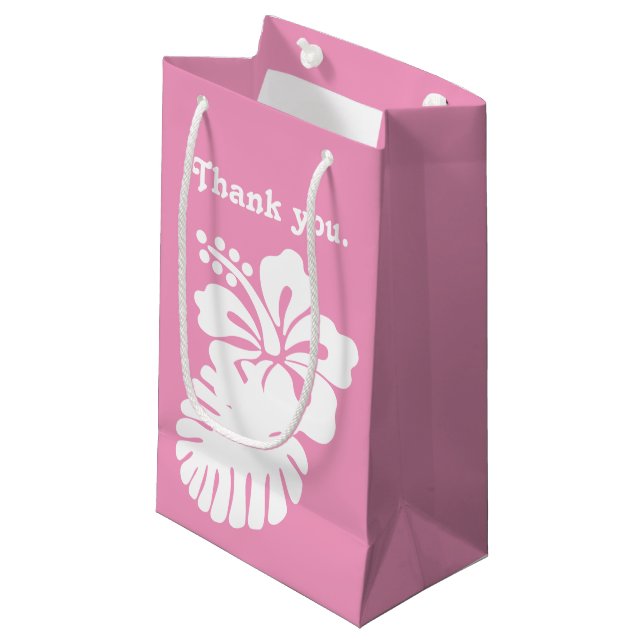 Hibiscus tropicaux en sac cadeau noir (Devant Angle)