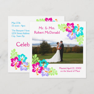 Hibiscus tropicaux - Mariage de Squale Faire-part