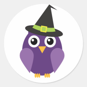 Hibou avec des autocollants de Halloween de