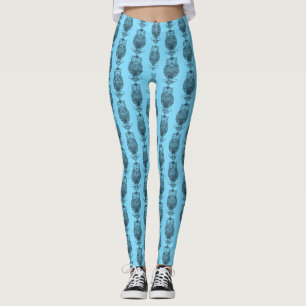 Hibou (bleu) - Leggings