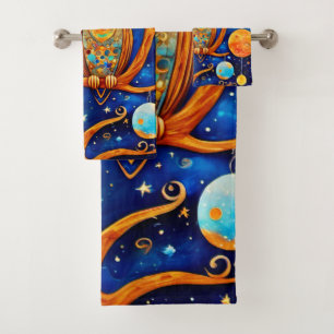 Hibou Céleste Fantaisiste : Étoiles, Lune, Planète