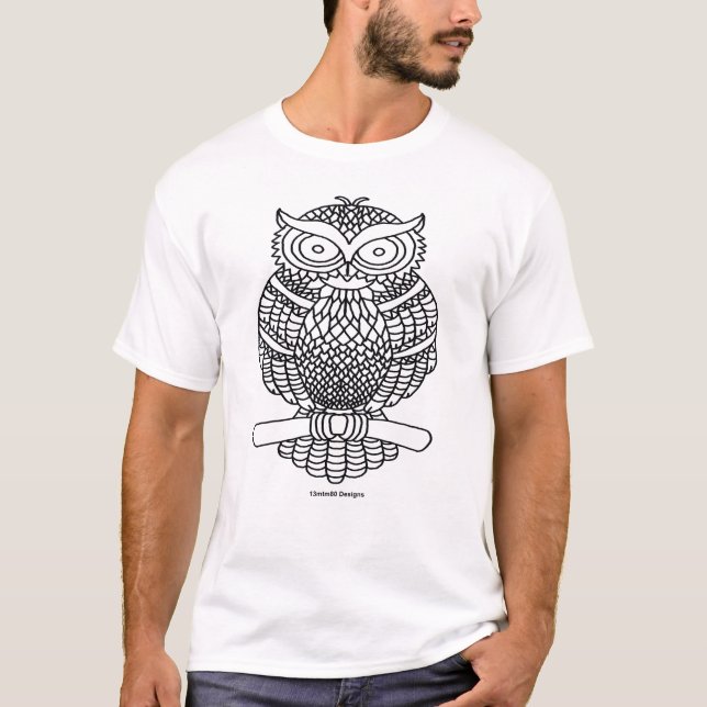 Hibou (classique) - T-Shirt basique pour hommes (Devant)